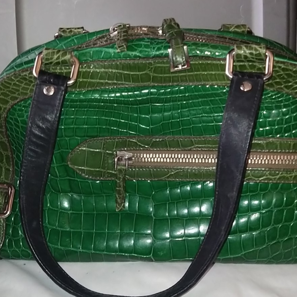 Prada vintage crocodile baguette handbag
